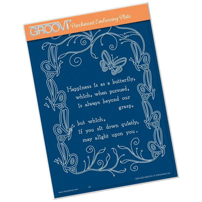 Happiness Is as a Butterfly A5 Groovi Plate