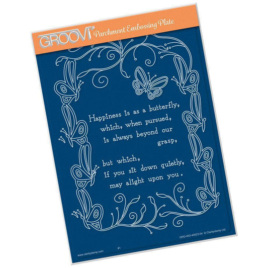 Happiness Is as a Butterfly A5 Groovi Plate