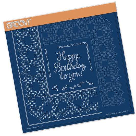 Josie's Birthday Straight Ribbon Lace Duet A4 Square Groovi Piercing Grid
