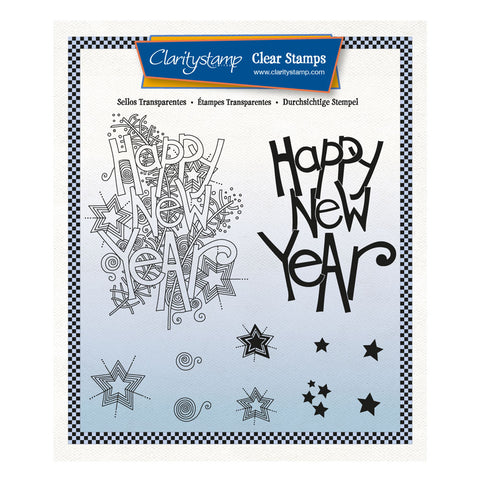 Happy New Year A5 Square Stamp Set
