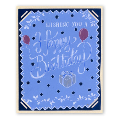 Happy Birthday A5 Square Groovi Plate