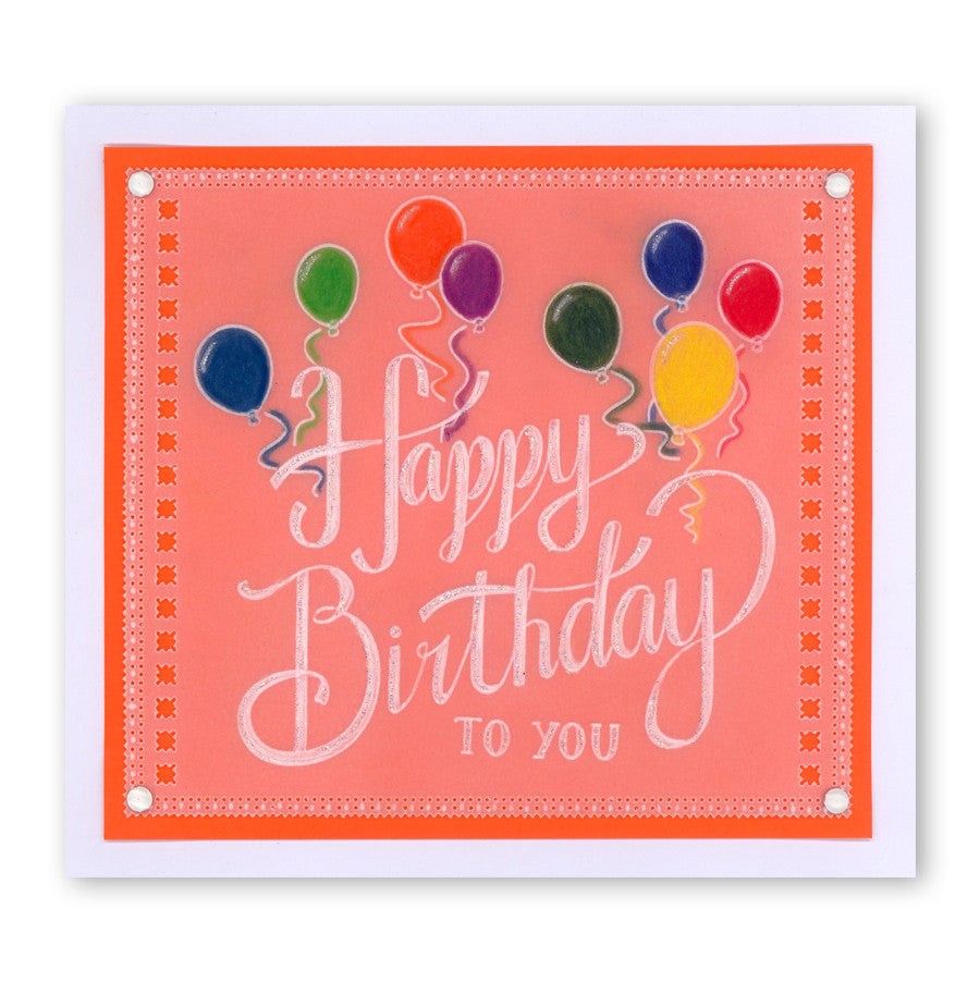 Happy Birthday A5 Square Groovi Plate