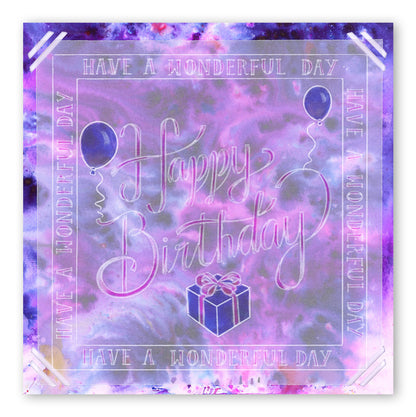 Happy Birthday A5 Square Groovi Plate