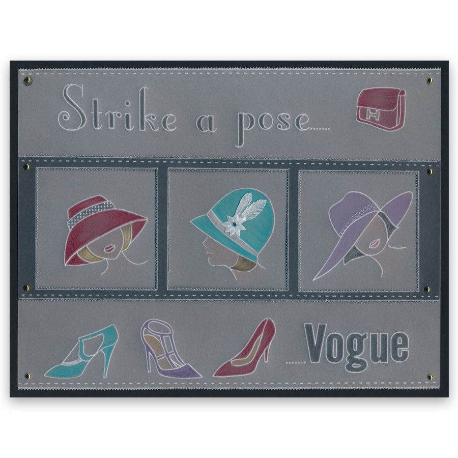 Hats, Bags & Shoes Groovi Border Plate Set