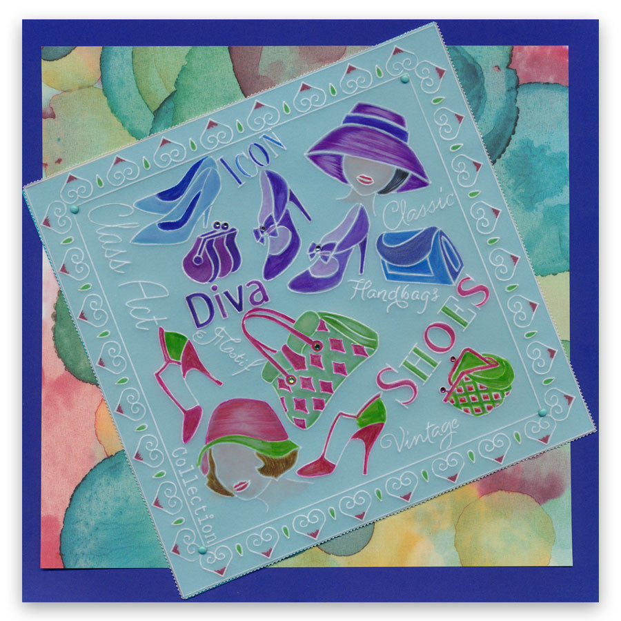 Hats, Bags & Shoes Groovi Border Plate Set