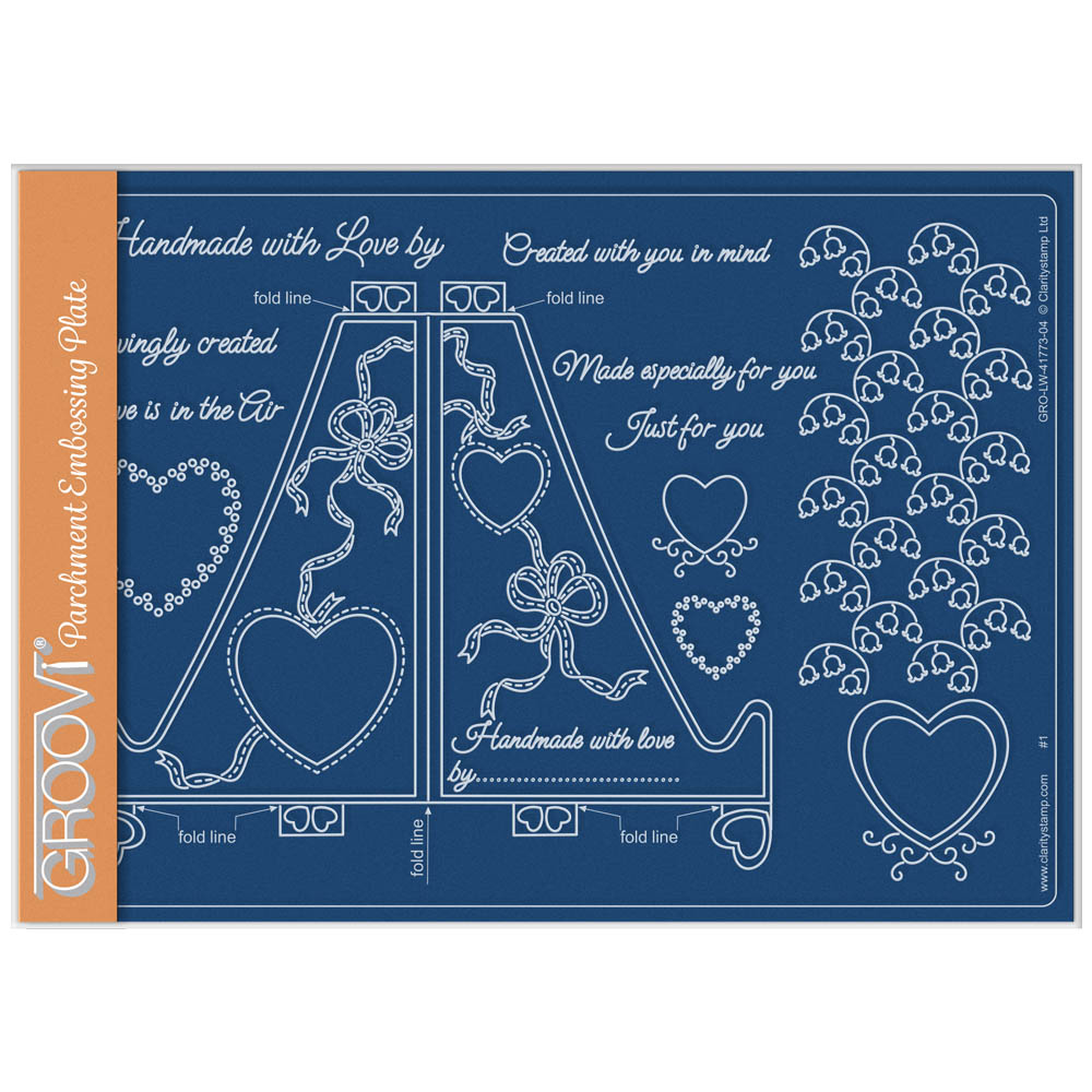 Linda's Folded Heart Stand A5 Groovi Plate