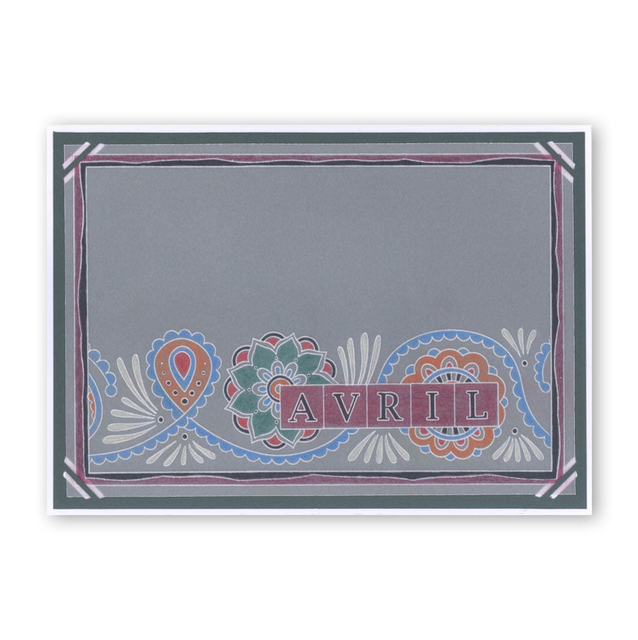 Henna Groovi Border Plate Set