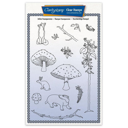 Barbara's SHAC Woodland Honeysuckle A5 Stamp & Mask Set