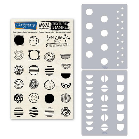 Sam's Shapes - I'll Get Round to It - Circles A5 Stamp & Stencil Set