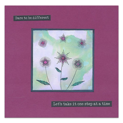 Kiss by Clarity - Build-a-Scene Star Flowers A6 Stamp Set