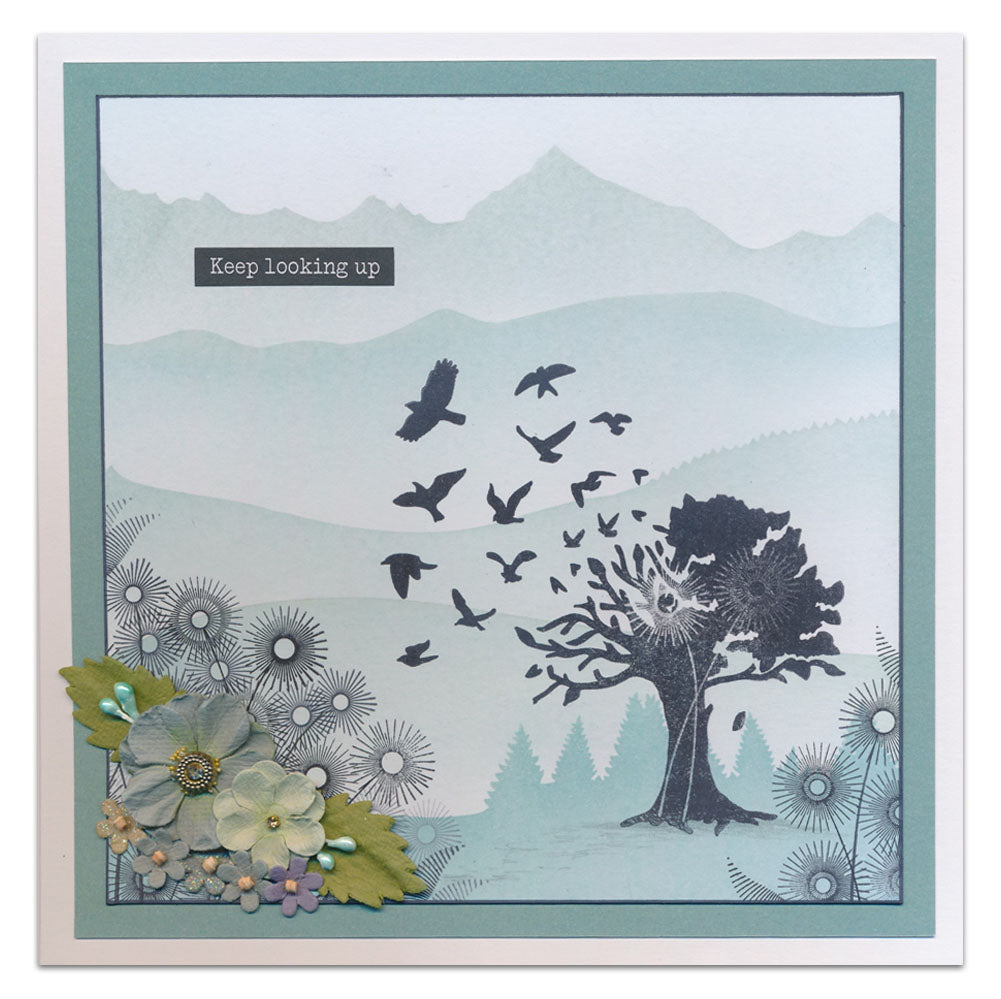 Bird Tree A6 Square Stamp