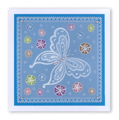 Jayne's Butterflies A5 Square Groovi Plate