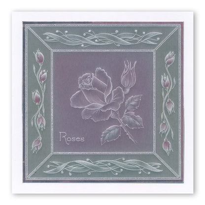 Jayne's Roses A5 Square Groovi Plate