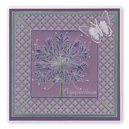 Jayne's Agapanthus A5 Square Groovi Plate