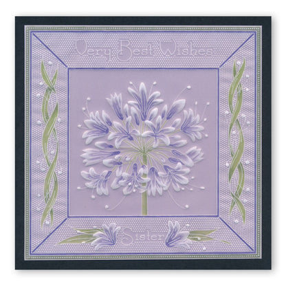 Jayne's Agapanthus A5 Square Groovi Plate