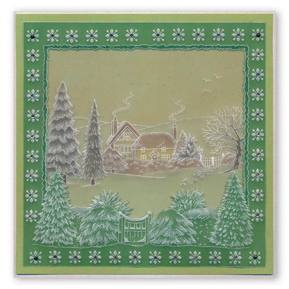 Jayne's Winter Scene - Cat A4 Square Groovi Plate