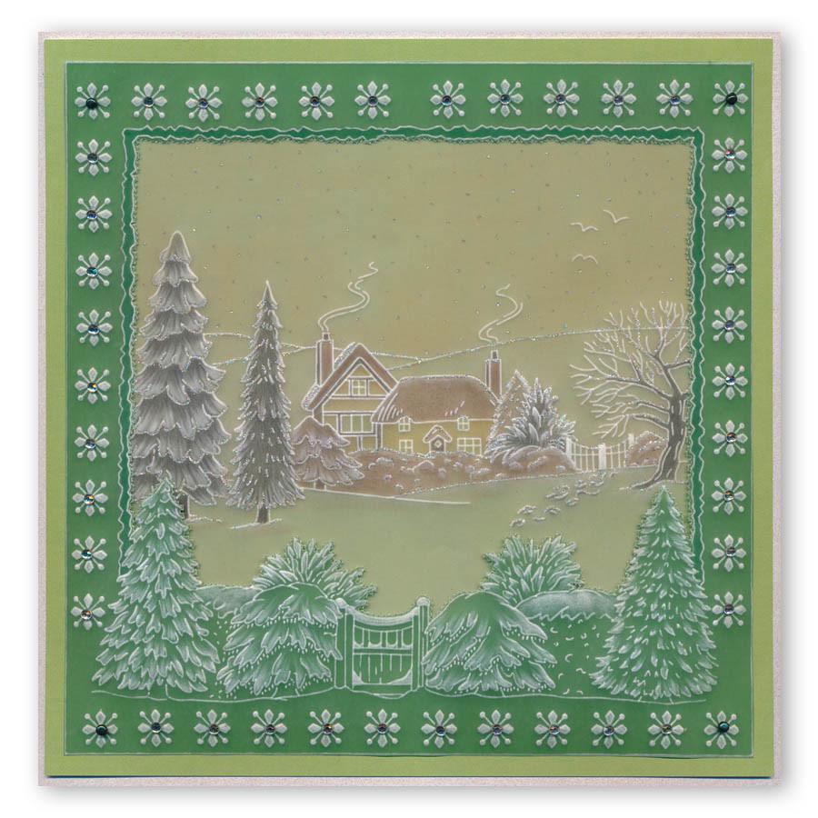 Jayne's Winter Scene - Children A4 Square Groovi Plate
