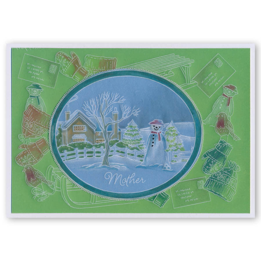 Jayne's Winter Scenes Collection A4 Square Groovi Plate Set