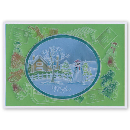 Jayne's Winter Scenes Collection A4 Square Groovi Plate Set