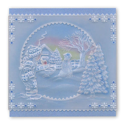 Jayne's Winter Scene - Children A4 Square Groovi Plate