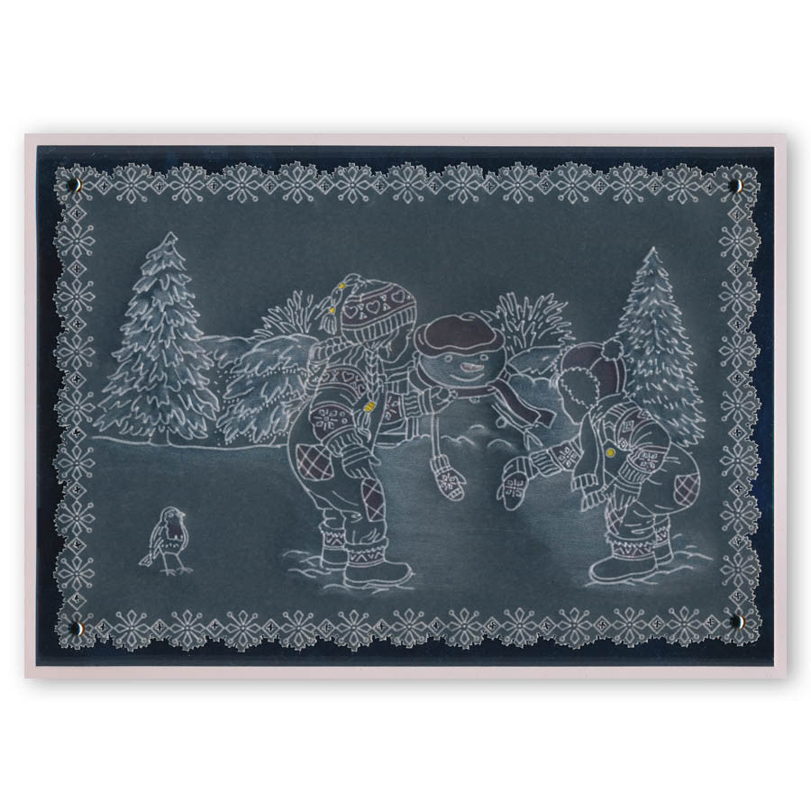Jayne's Winter Scenes Collection A4 Square Groovi Plate Set