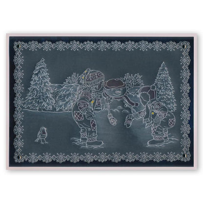Jayne's Winter Scene - Children A4 Square Groovi Plate