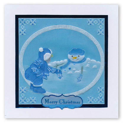 Jayne's Winter Scene - Children A4 Square Groovi Plate