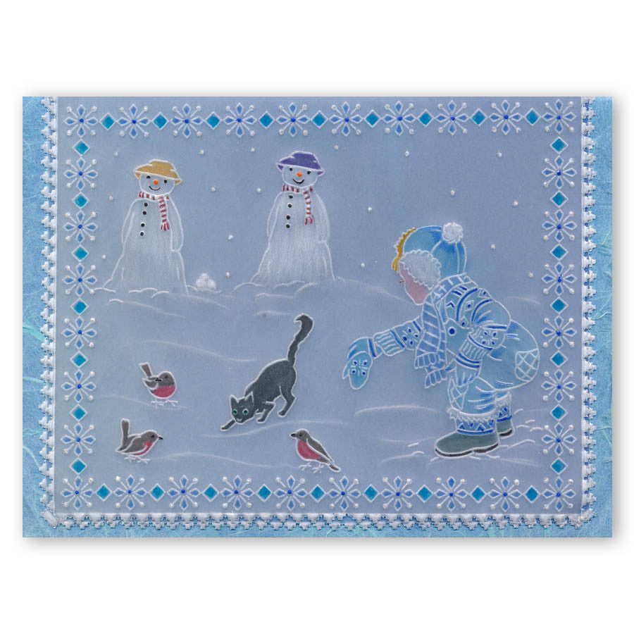 Jayne's Winter Scenes Collection A4 Square Groovi Plate Set