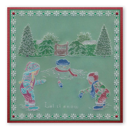 Jayne's Winter Scenes Collection A4 Square Groovi Plate Set