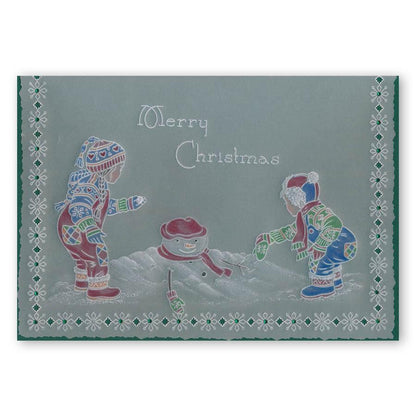 Jayne's Winter Scene - Children A4 Square Groovi Plate