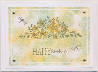 A6 KISS by Clarity - Tina's Happy Birthday Flowers Stamp Set