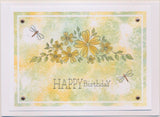 KISS by Clarity - Tina's Happy Birthday Flowers A6 Stamp Set