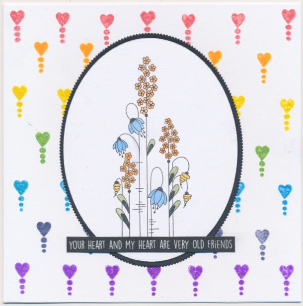 A6 KISS by Clarity - Tina's Dream, Believe, Hope Flowers Stamp Set