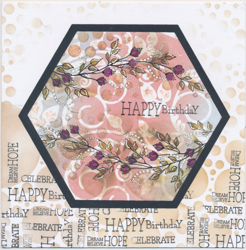 A6 KISS by Clarity - Tina's Happy Birthday Flowers Stamp Set
