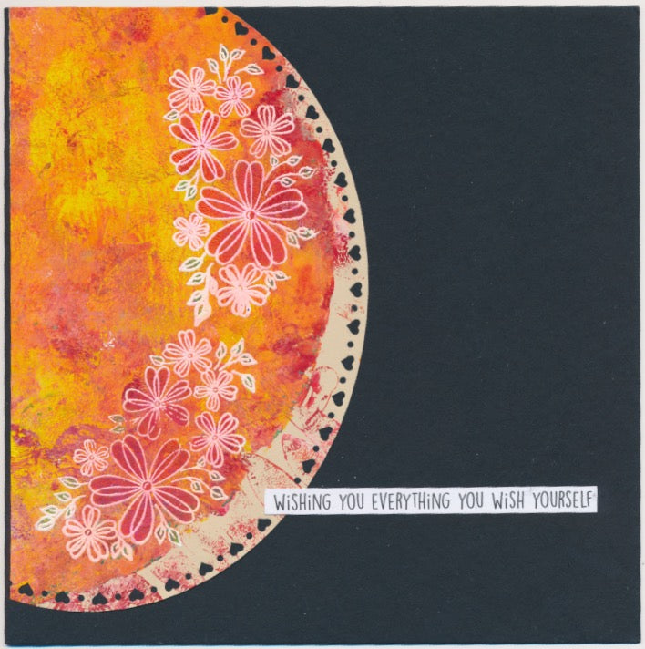 A6 KISS by Clarity - Tina's Happy Birthday Flowers Stamp Set