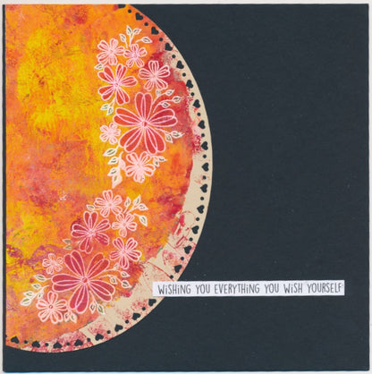 A6 KISS by Clarity - Tina's Happy Birthday Flowers Stamp Set