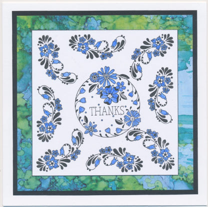 A6 KISS by Clarity - Tina's With Love Flowers Stamp Set