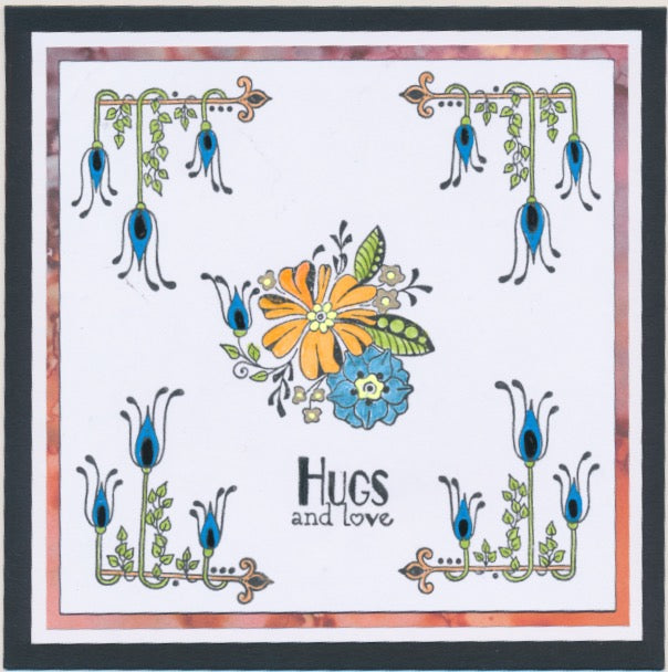 A6 KISS by Clarity - Tina's Hugs & Love Flowers Stamp Set