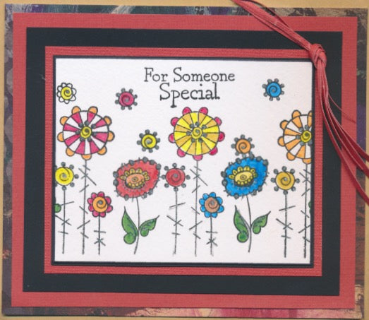 A7 KISS by Clarity - Tina's Someone Special Flowers Stamp Set