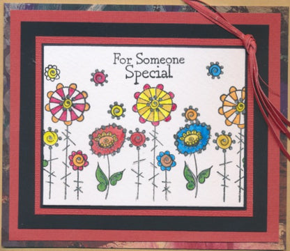 A7 KISS by Clarity - Tina's Someone Special Flowers Stamp Set