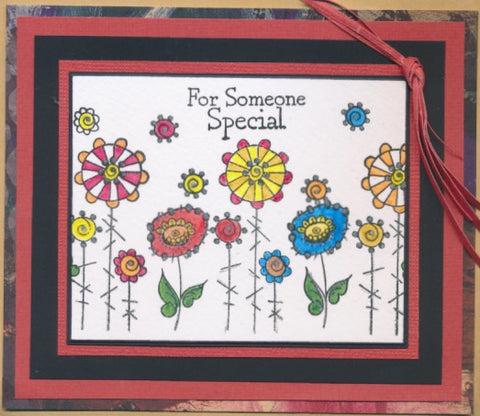 KISS by Clarity - Tina's Someone Special Flowers A7 Stamp Set