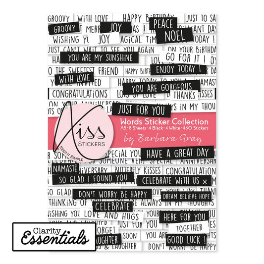 KISS Words Sticker Collection by Barbara Gray