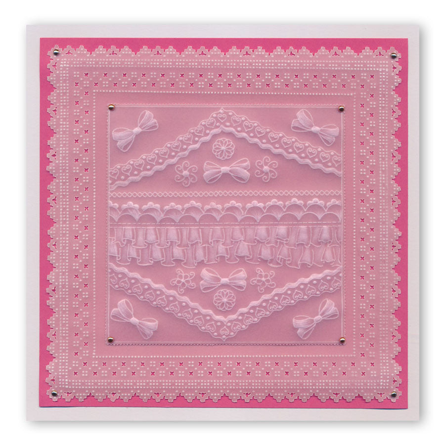 Oooh-La-La Knickers & Bra A4 Square Groovi Plate Set