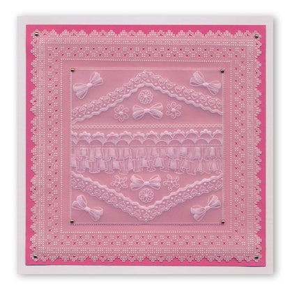 Oooh-La-La Knickers & Bra A4 Square Groovi Plate Set