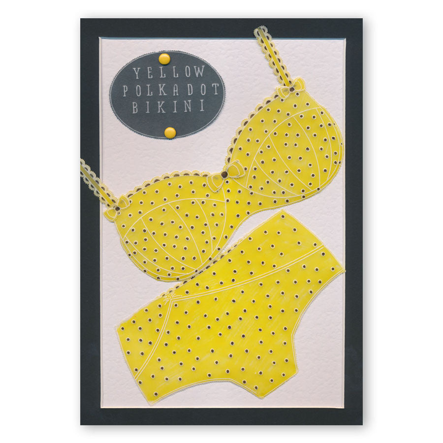 Oooh-La-La Knickers & Bra A4 Square Groovi Plate Set