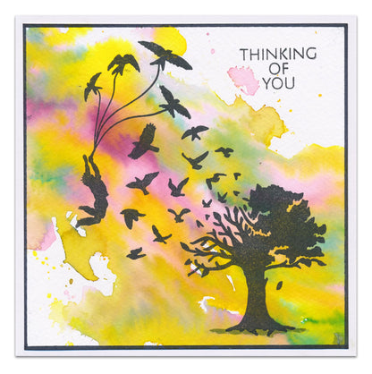 Bird Tree A6 Square Stamp