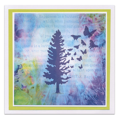 Butterfly Tree A5 Square Stamp & Stencil Duo