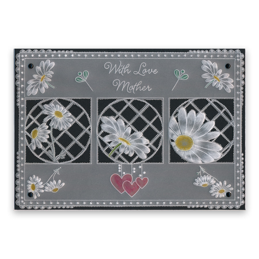 Linda's 123 - ABC Florals A4 Square Groovi Plate Trio