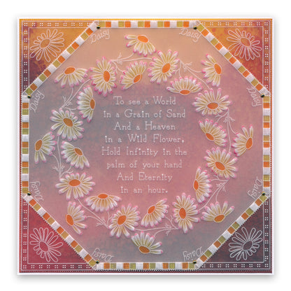 Linda's 123 - ABC Florals A5 Square Groovi Plate Trio