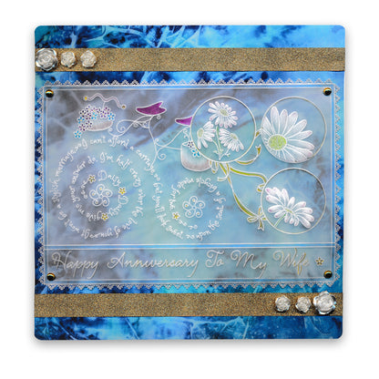 Linda's 123 - ABC Florals A5 Square Groovi Plate Trio